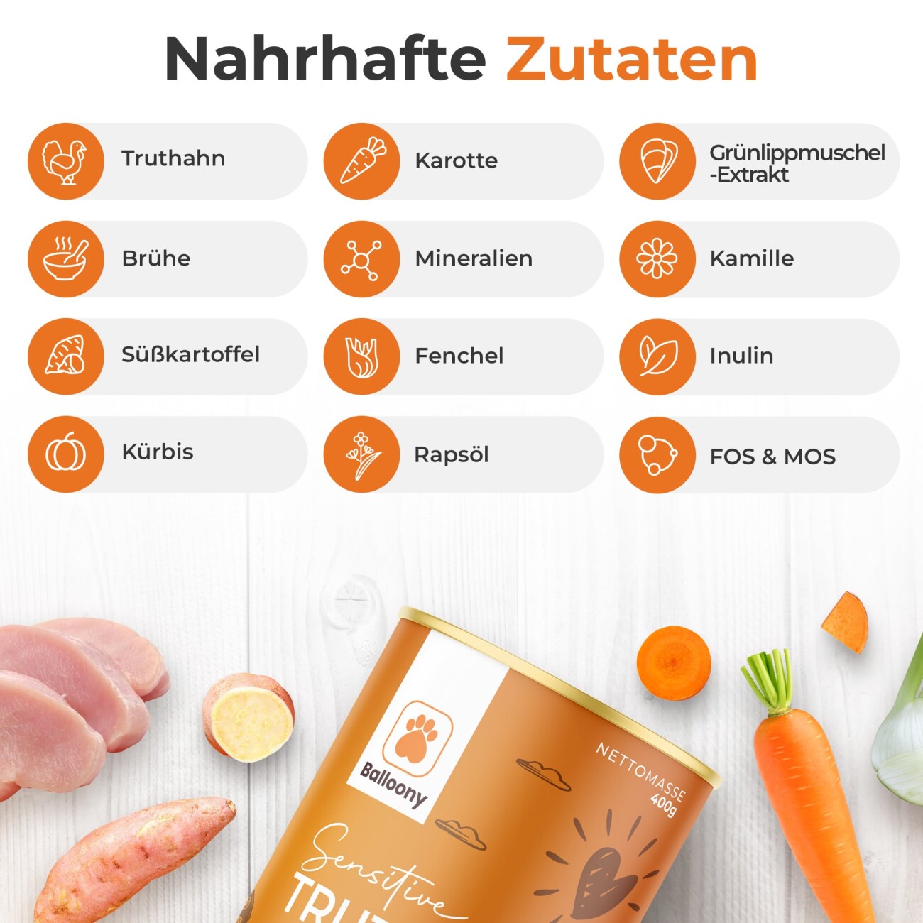 Balloony.pet German Shephy Nassfutter Truthahn 200 g