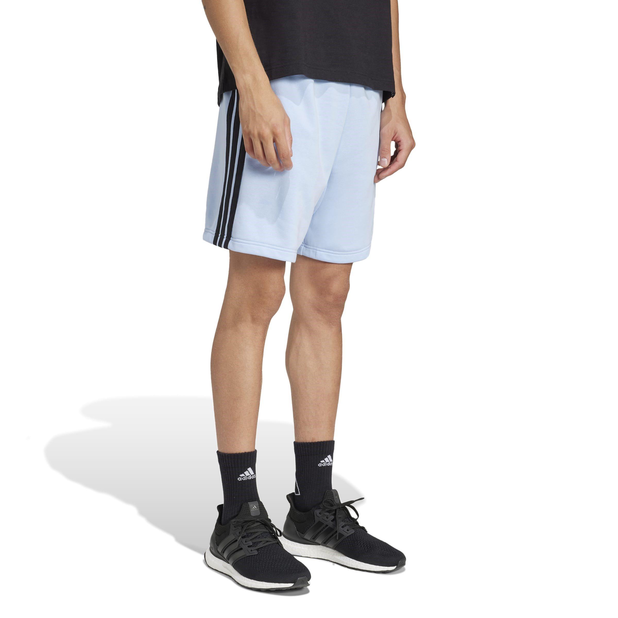 adidas Essentials 3 Stripe Fleece Shorts Mens