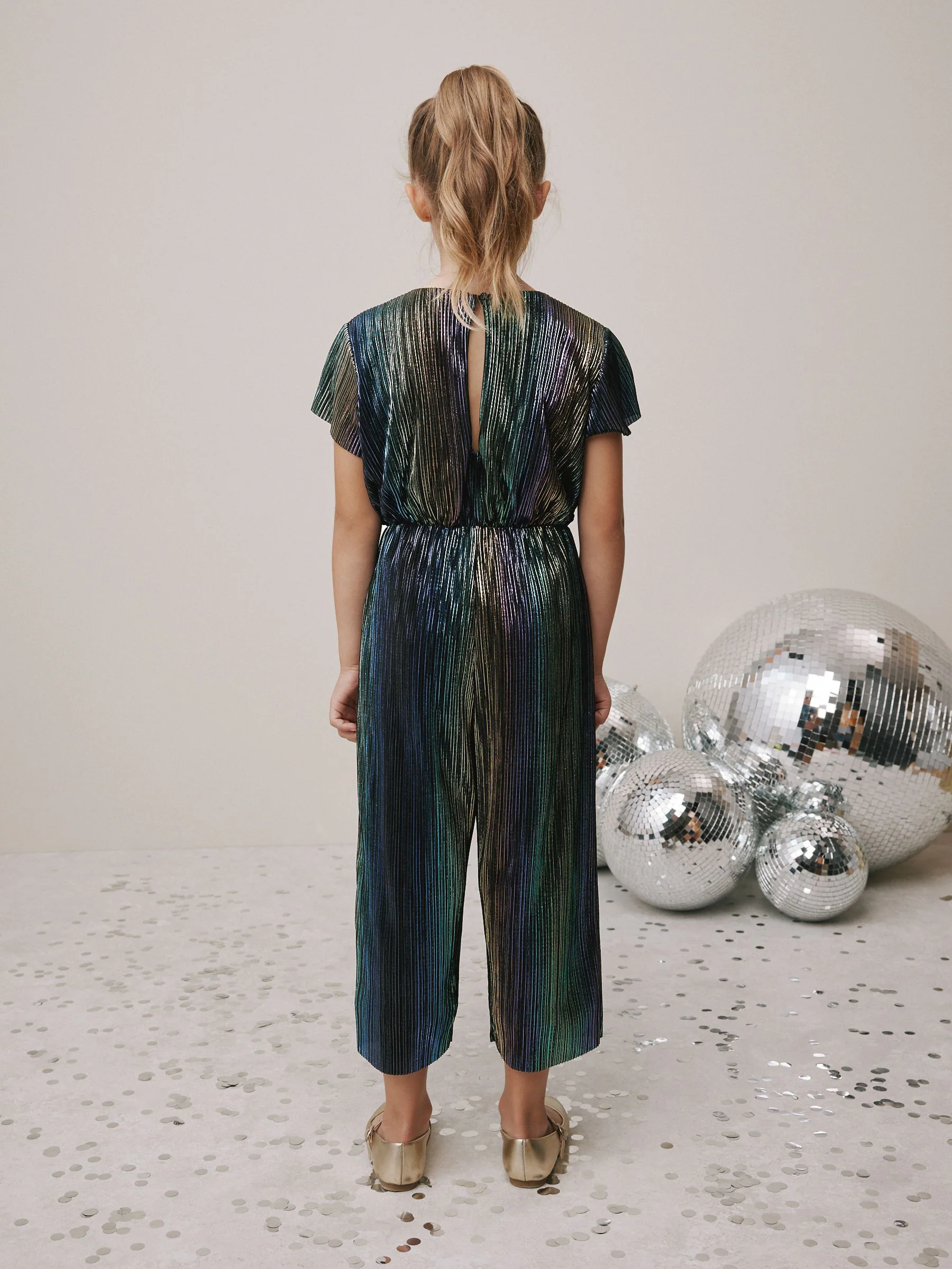 Met glinsterende regenboogprint - Jumpsuit (3-16jr)