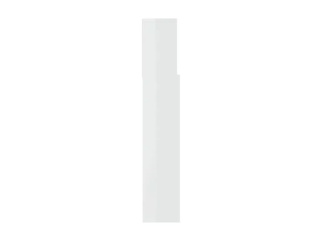 Armoire de tête de lit Blanc brillant 100x19x103,5 cm