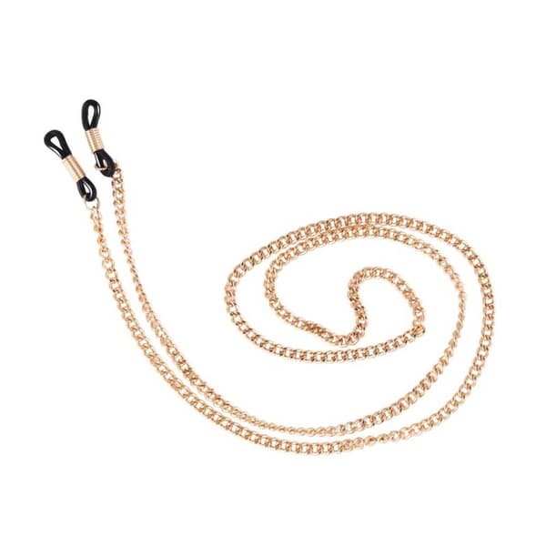Senils String Gold Chain Egelassed Eyreglassed Nectine's