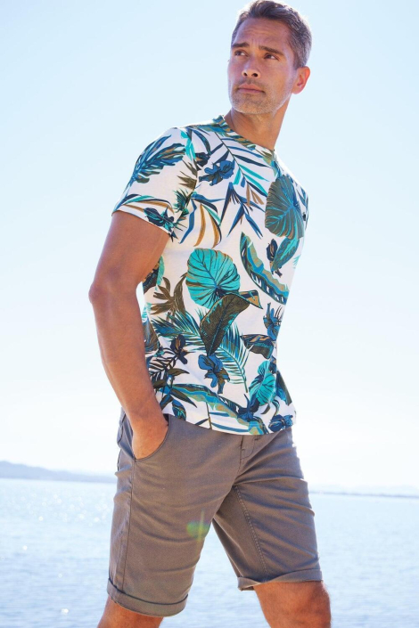Lerros witte heren t-shirt