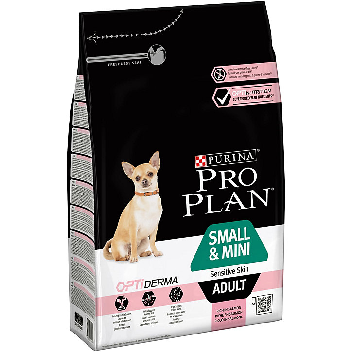 Croquettes pour chien Pro Plan Small & Mini Adult Sensitive Skin riche en saumon et riz 3kg