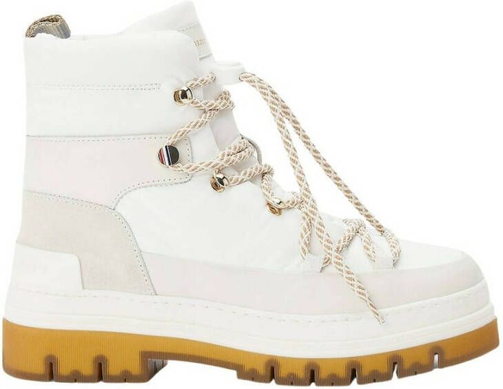 Tommy Hilfiger Gorpcore Laced Outdoor Boot Veterboots Laarzen Met Veters Dames Wit