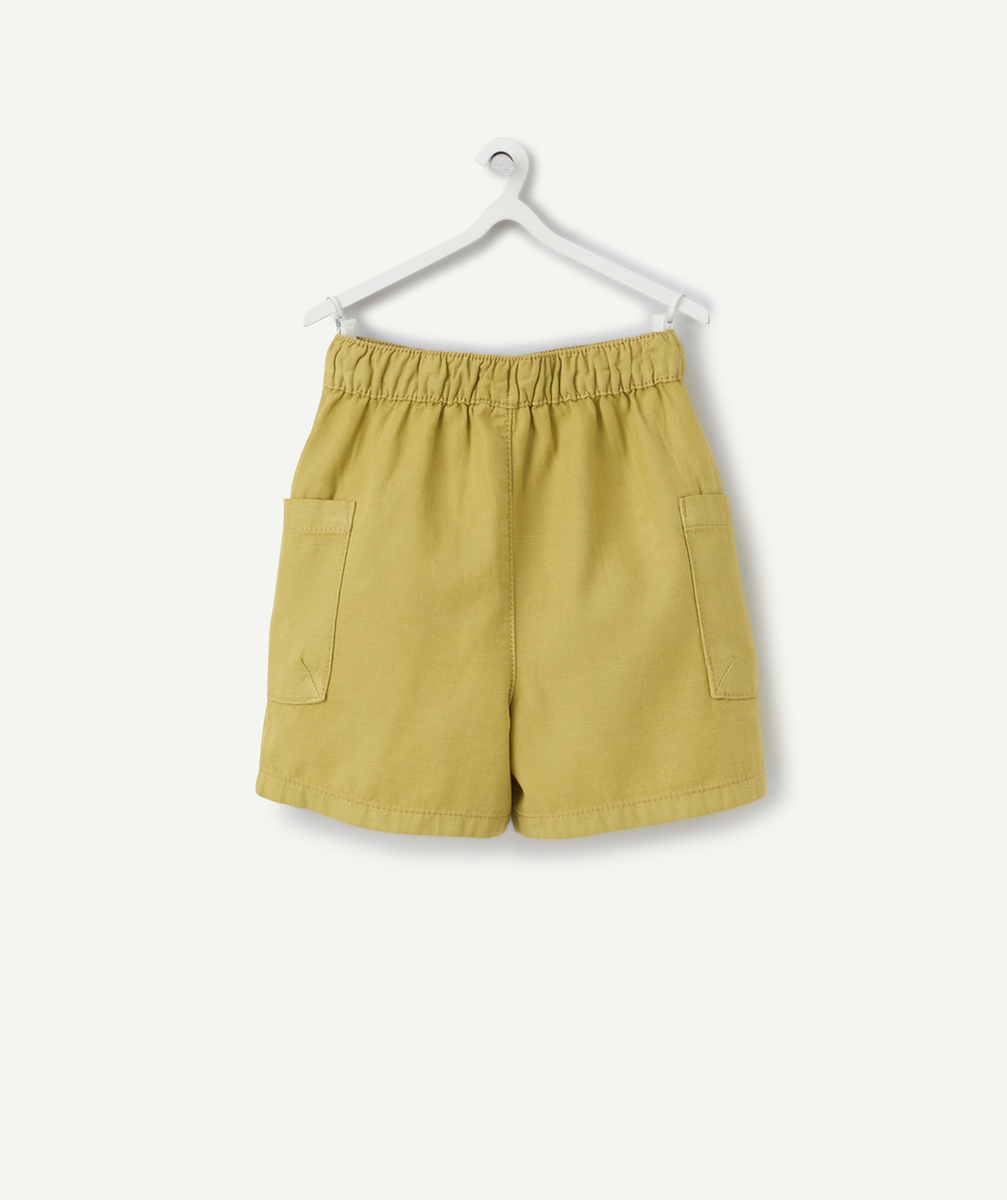 bermuda cargo bébé garçon en viscose responsable jaune