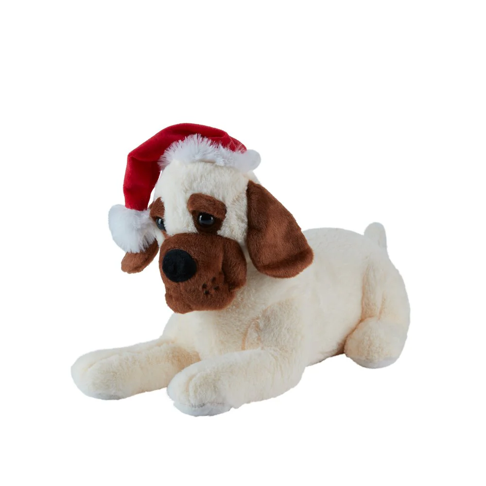 Bahne Interior  Bamse, Hund med nissehue - creme
