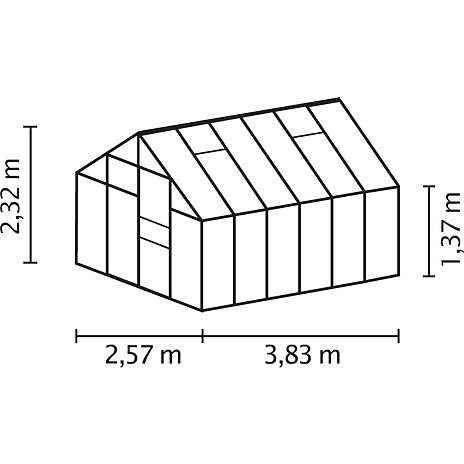 Vitavia Merkur 9900 drivhus - sort
