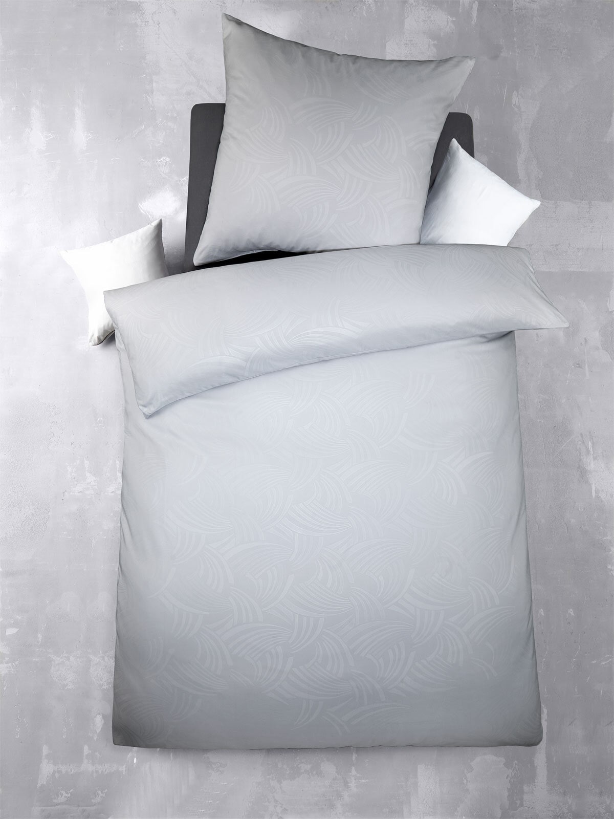 Mikrofaser-Bettwäsche HIGH CLASS ARTDECO 135 x 200 cm silber