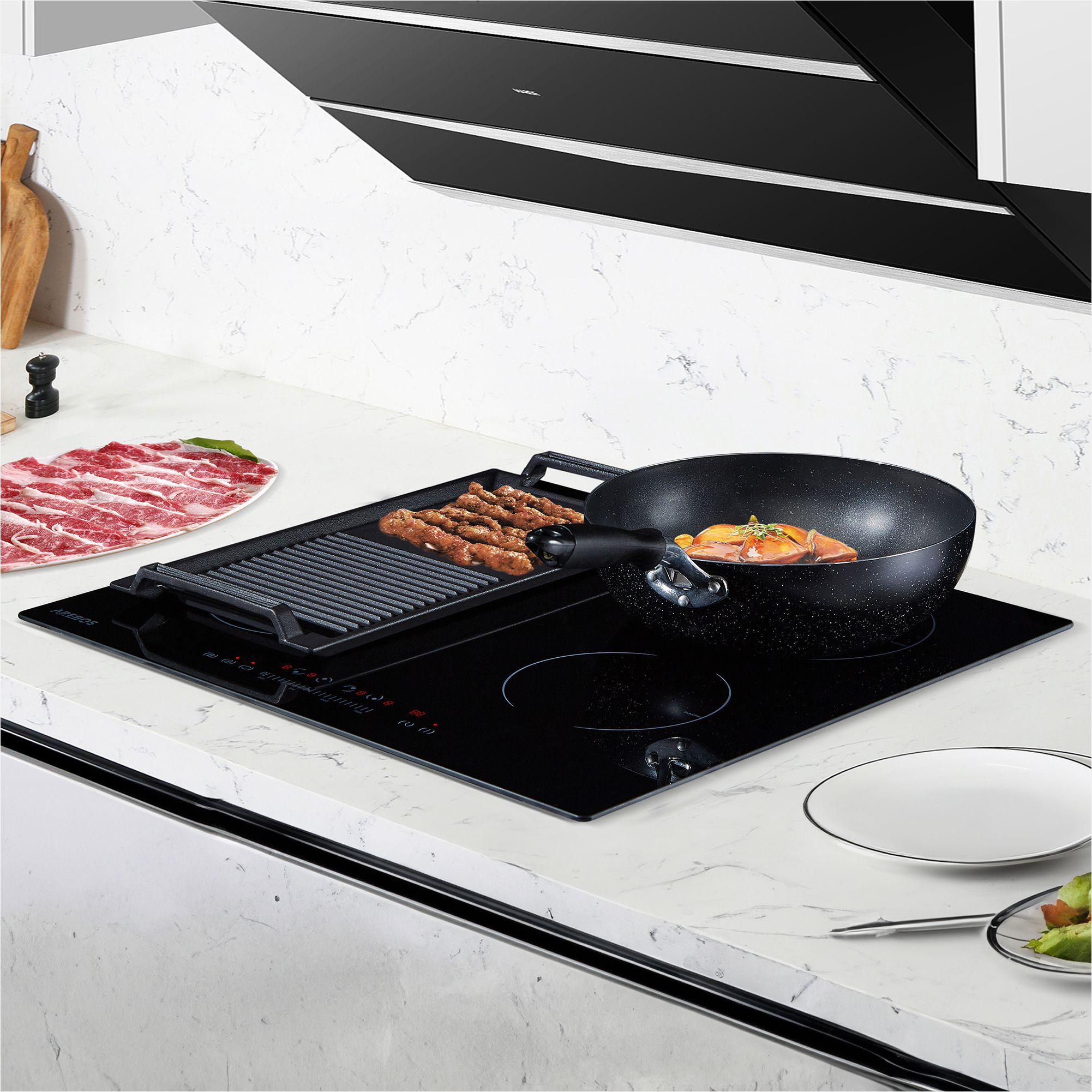 Grill Pan Grillplatte für Induktionskochfelder