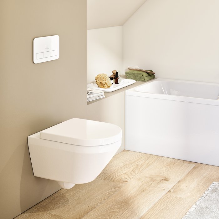 Villeroy & Boch Architectura randloos toilet CeramicPlus met TwistFlush rond wit glans
