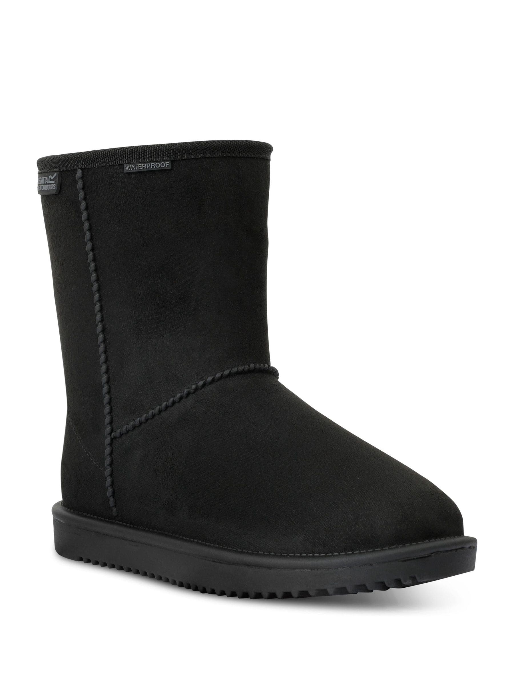 Zwart - Regatta Risley Behaaglijke halflange waterdichte Boots met voering van imitatiebont