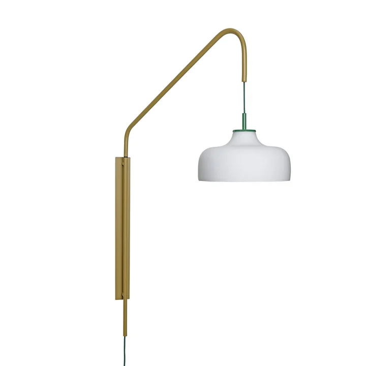 Hübsch Interior - Current Wandleuchte, khaki / weiss