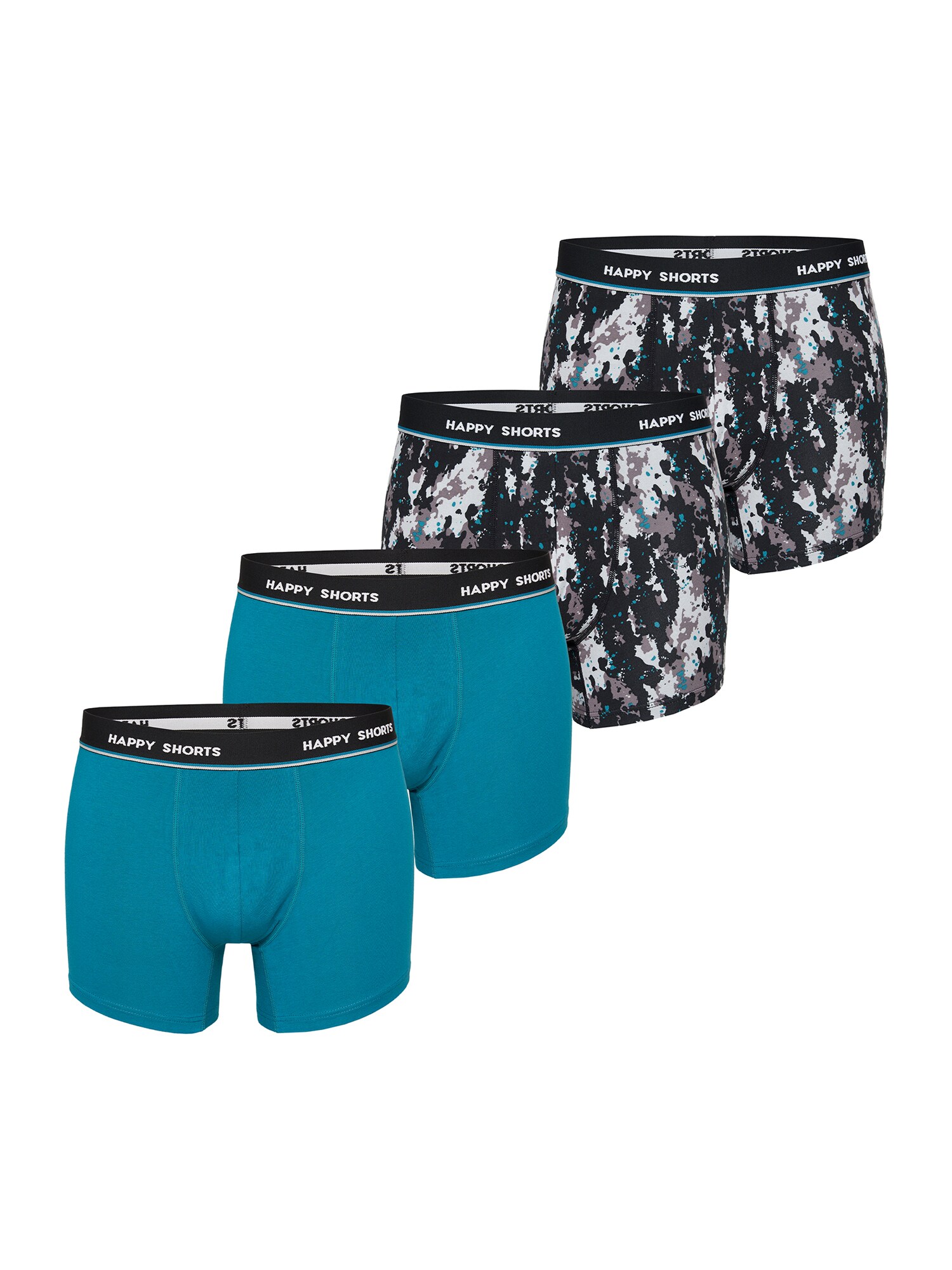 Happy Shorts Herren Retro Pants Jersey 4er Pack