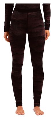 Collant Long Femme Odlo Merino Warm Heritage Noir/Violet