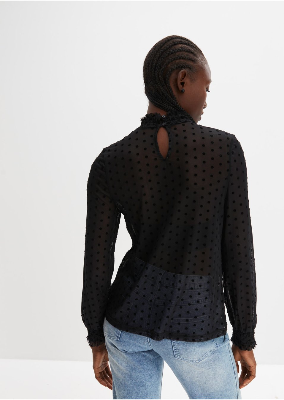 T-shirt en mesh à pois