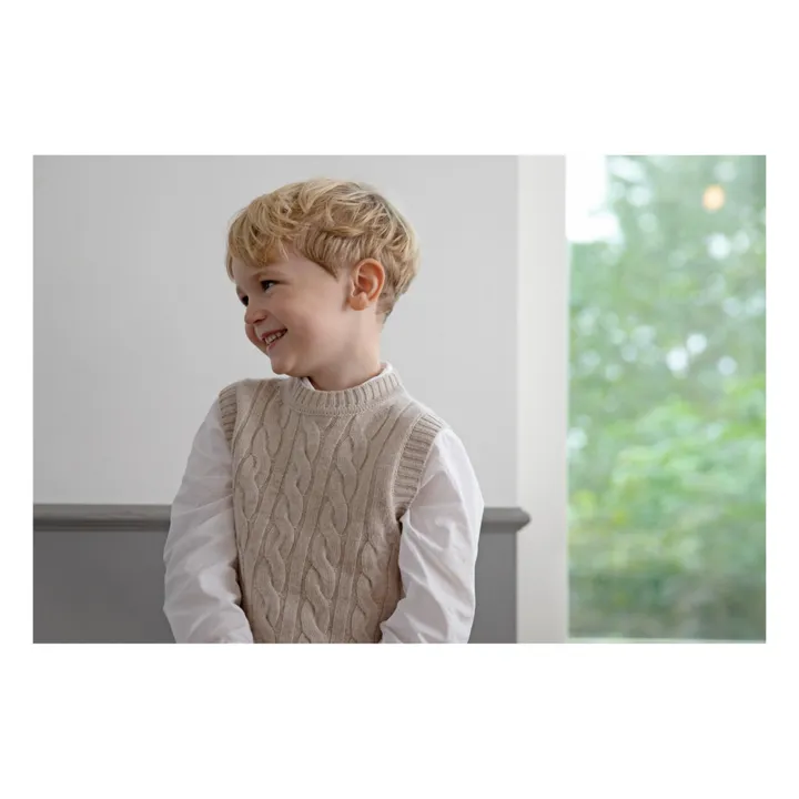 Holmm Pull Sans Manches Laine Cachemire Meri | Taupe
