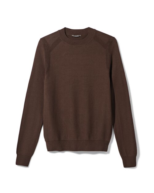 pull homme en maille marron foncé