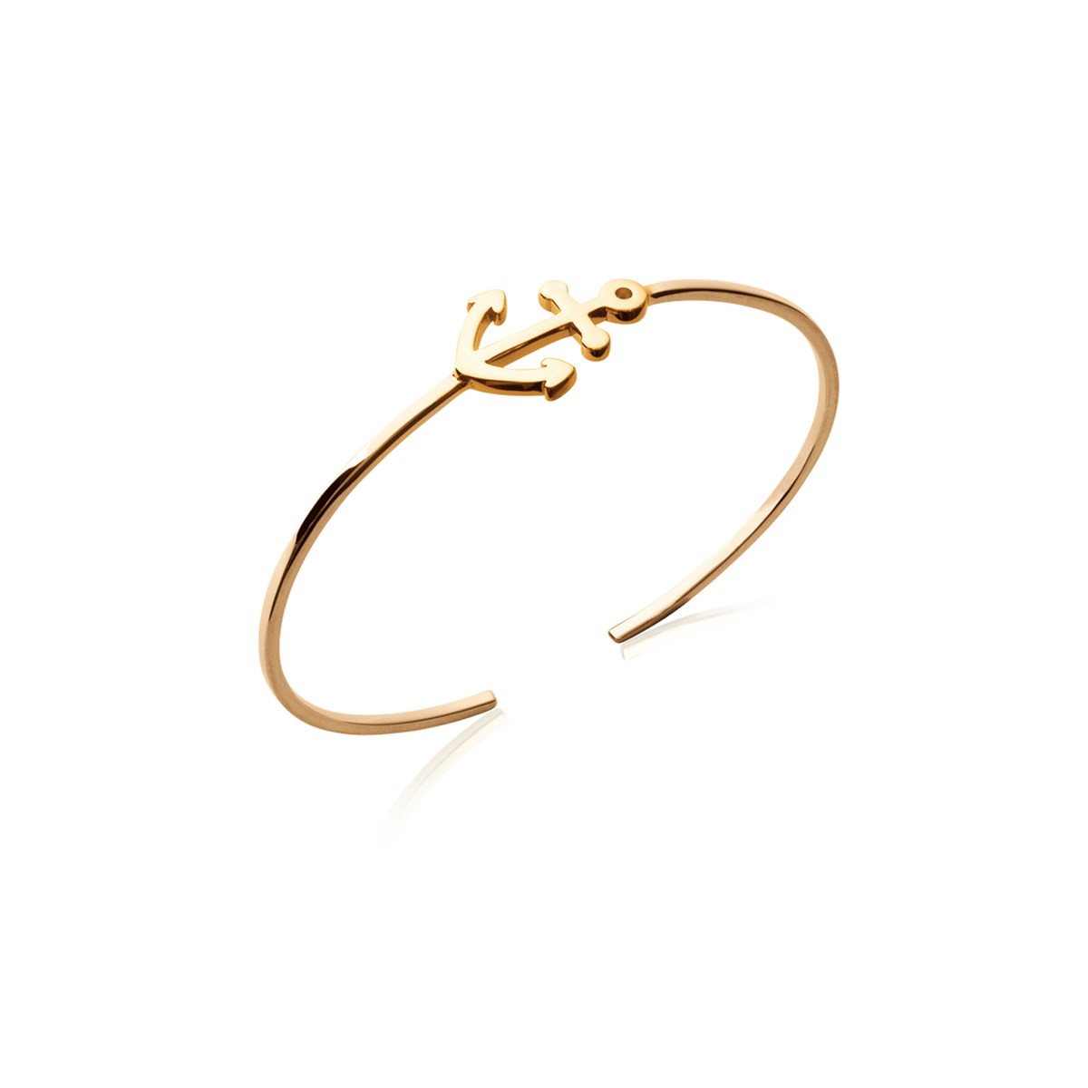 Bracelet jonc en argent ou plaque or ANCRE - Lorenzo R
