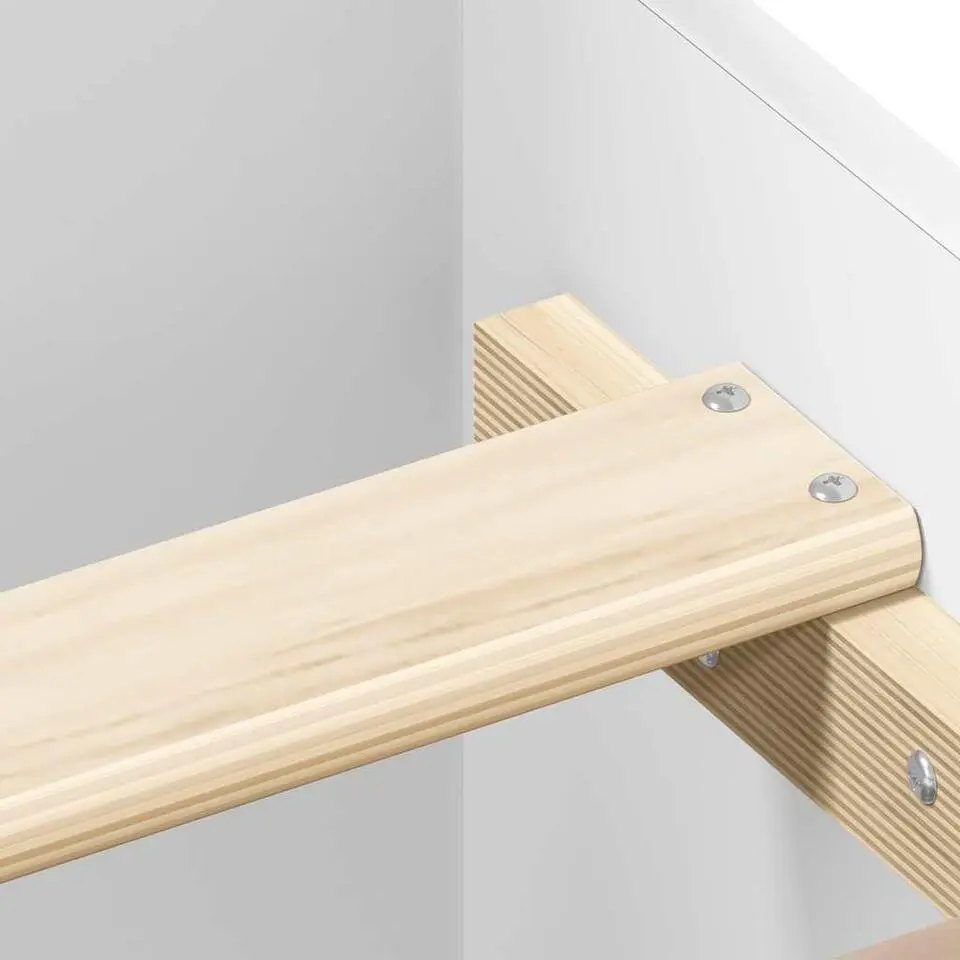 vidaXL - Bed frame met hoofd- en voeteneinde - Wit - 140x200 cm