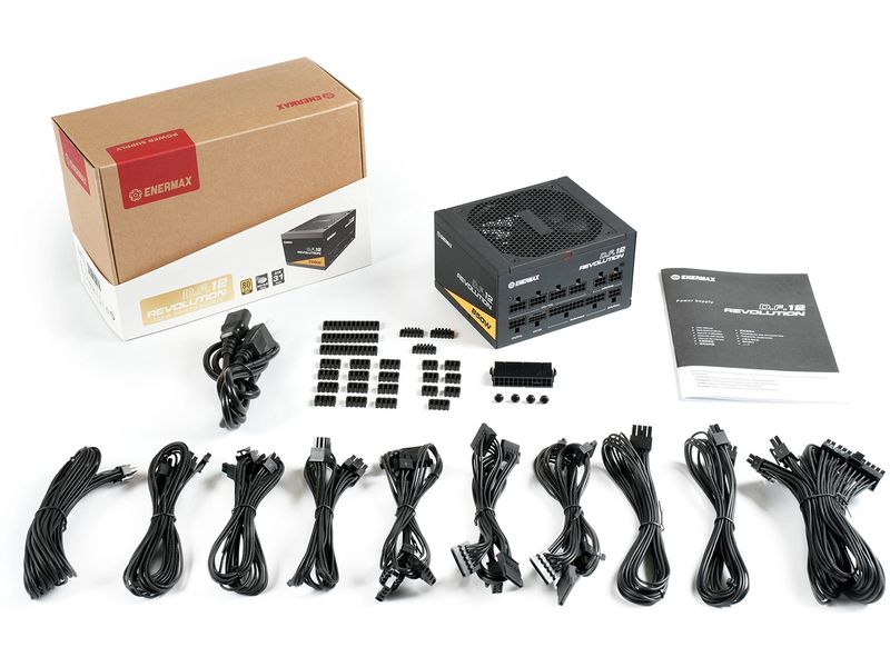 Enermax Netzteil Revolution D.F. 12 850 W Schwarz Vollmodulares ATX 3.1-Netzteil mit 80  Gold-Zertifizierung