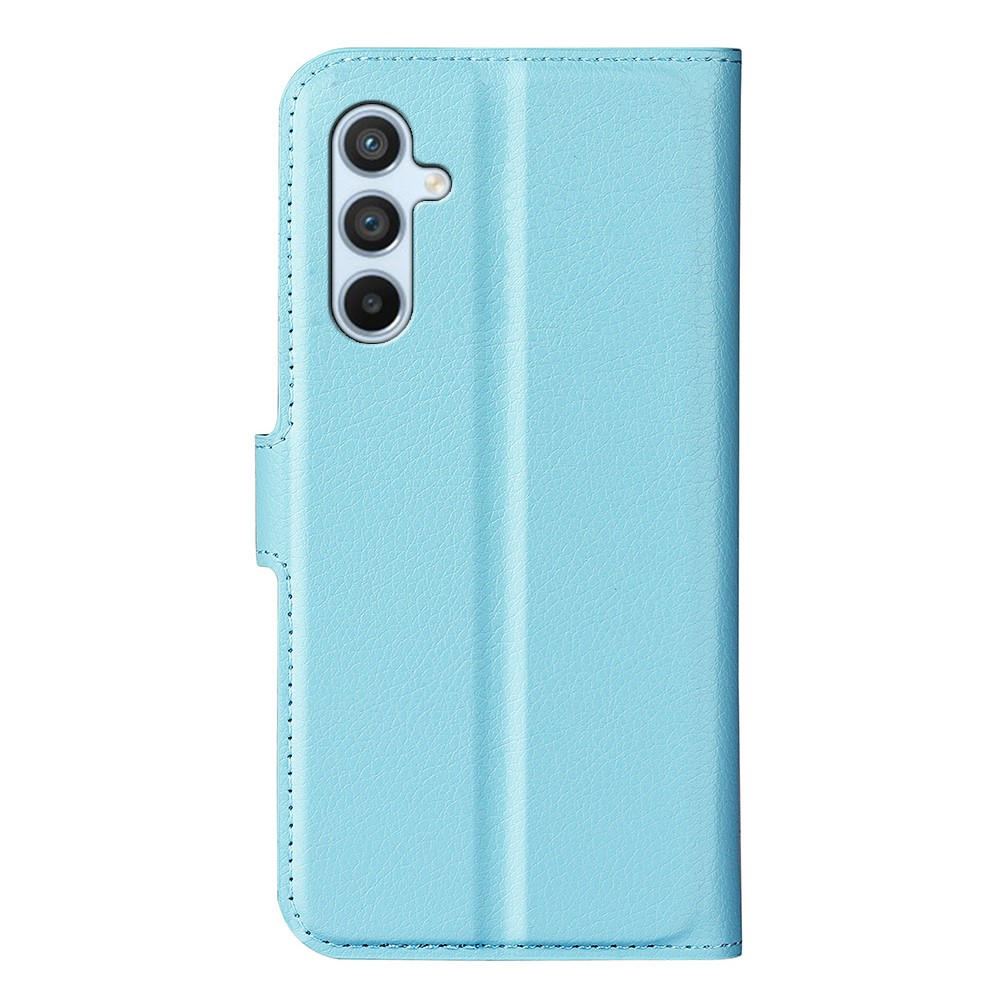Samsung Galaxy A54 5G Leder Tasche Flip Cover Litchi Look - Hellblau