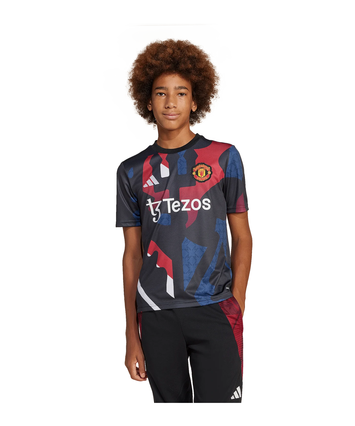 adidas Manchester United Prematch Shirt 2024/2025 Kids Schwarz