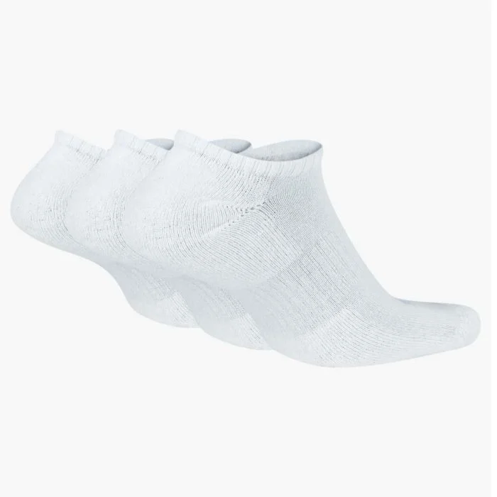 Nike Unisex Strømper Everyday Cushioned No-Show Socks 3-Pack Hvid