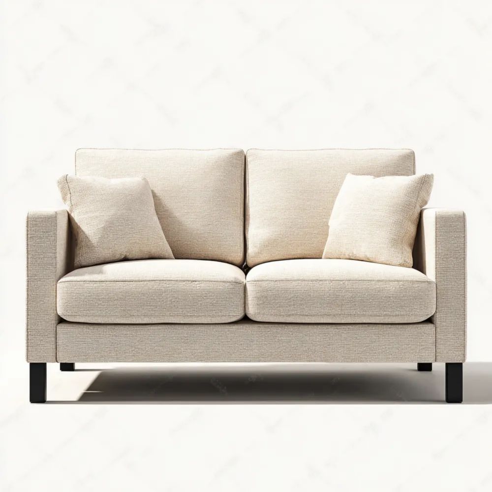 2-Sitzer-Sofa Leinenstoff 150x85x75 cm - Beige - Moderner Stil