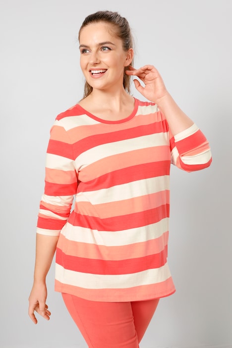 Ringelshirt, Regular Fit, Rundhals, Langarm