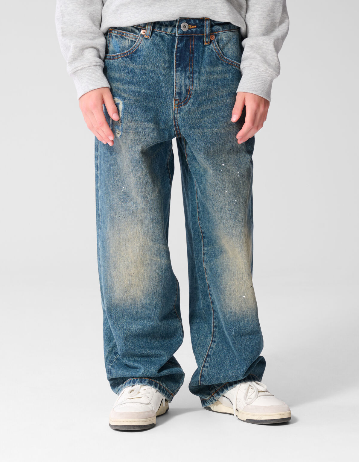 Varsity Ultra Baggy Fit Jeans Donkerblauw