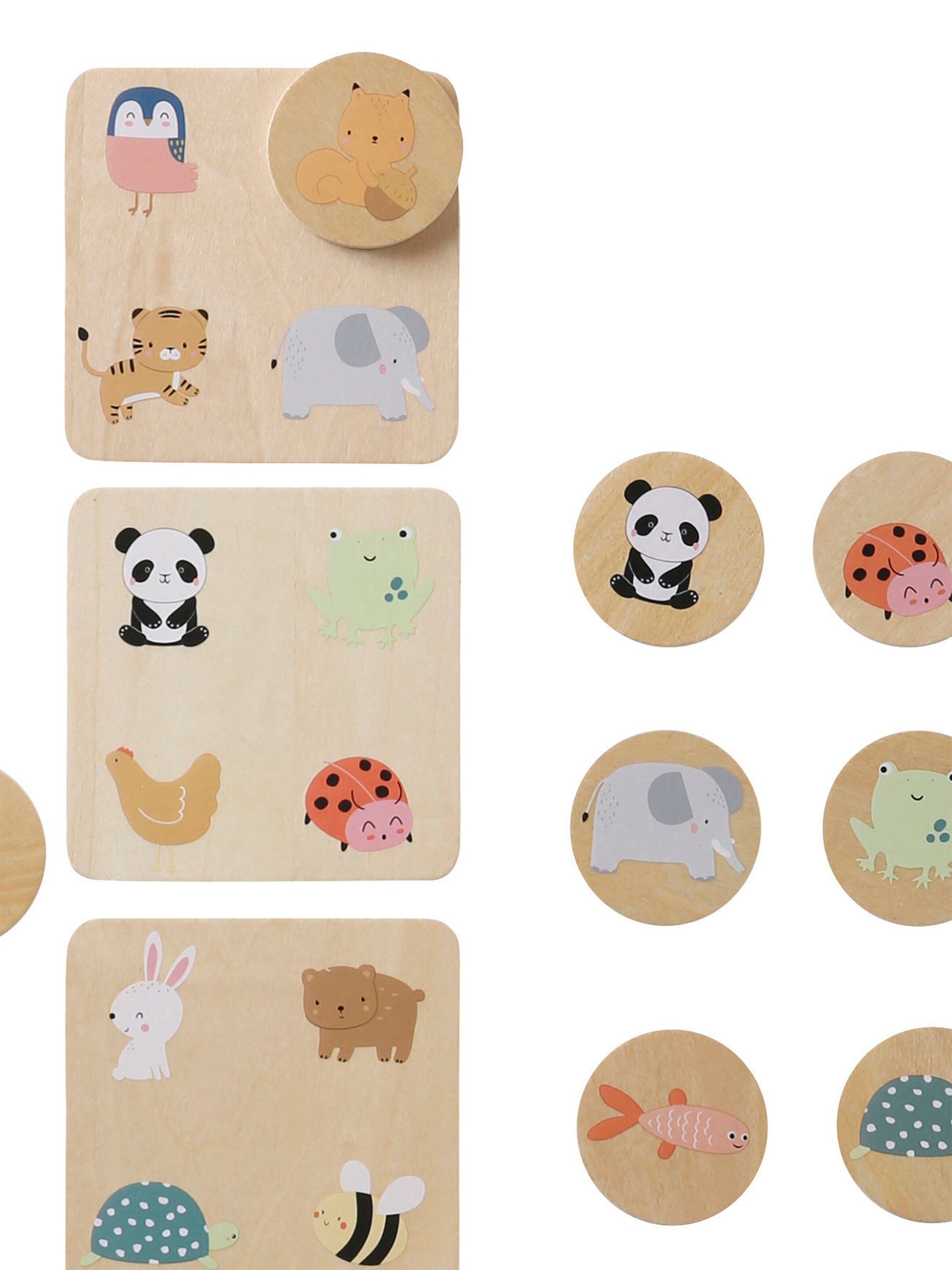 Vertbaudet Baby Tier-Bingo aus Holz FSC® natur
