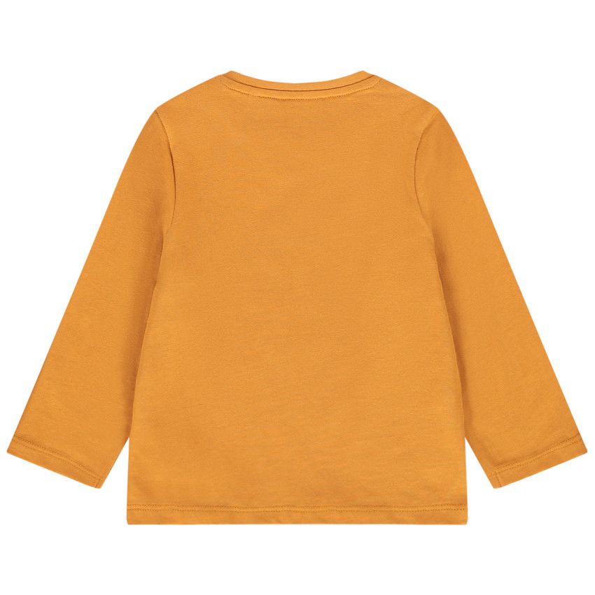 T-shirt manches longues en coton fantaisie pour bébé garçon - Moutarde