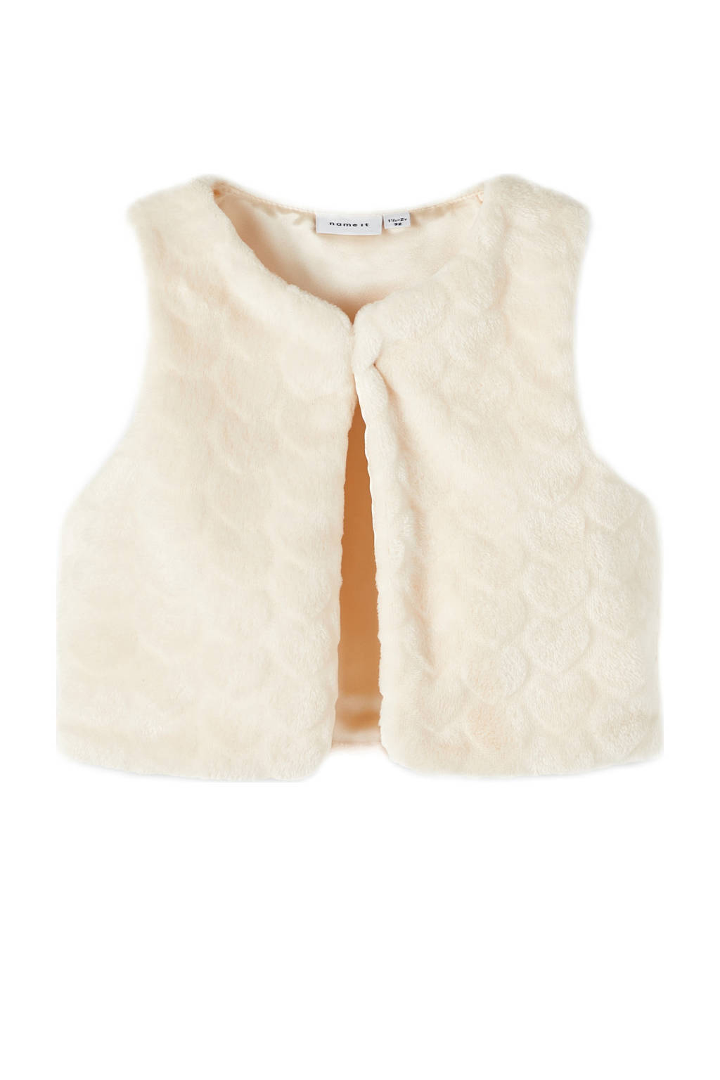 NAME IT baby imitatiebont gilet NBFNUSSI ecru