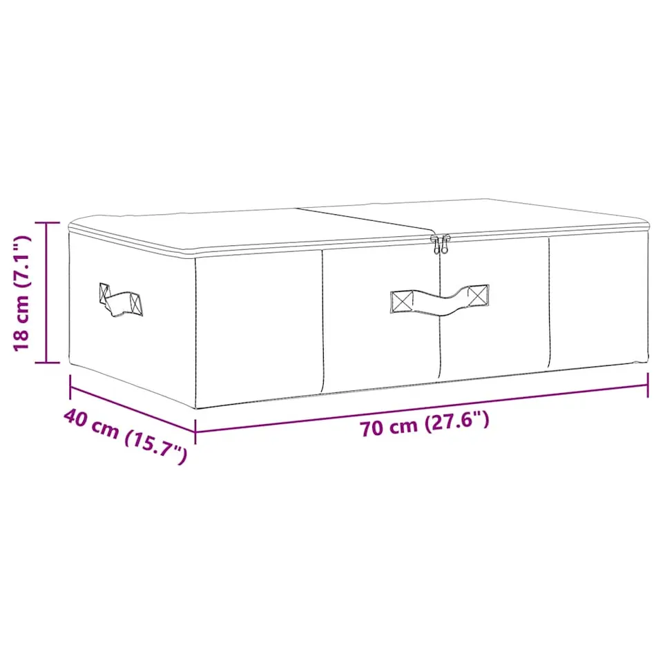 vidaXL - Opbergbox Opbergboxen - Crème - Stof