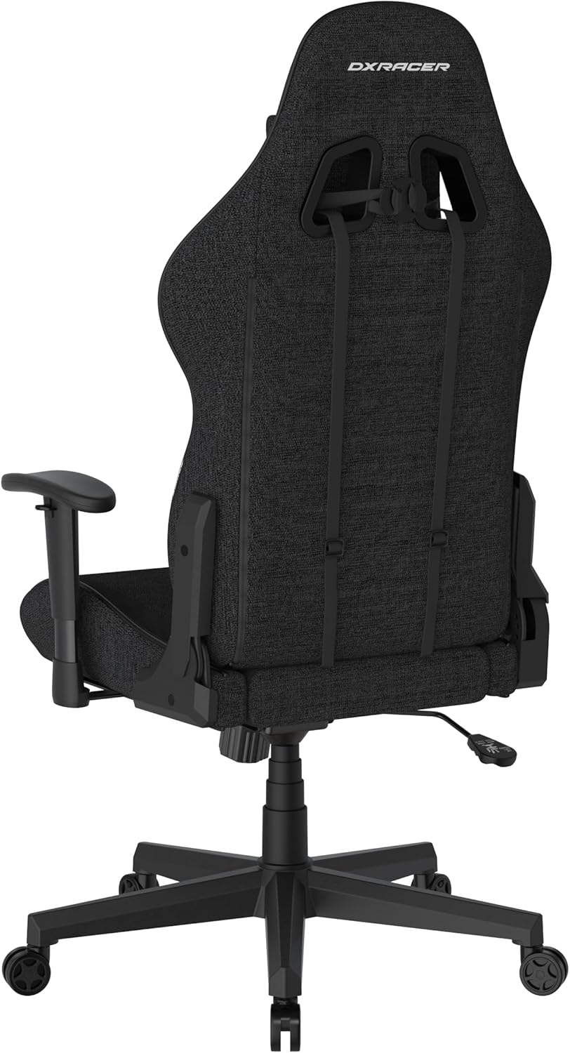 DXRacer Prince L PF132 Gaming-/ Büro-/ Schreibtischstuhl, mit Wippfunktion Gaming Stuhl Höhenverstellbarer Drehstuhl PC Stuhl Ergonomischer Chefsessel, schwarz