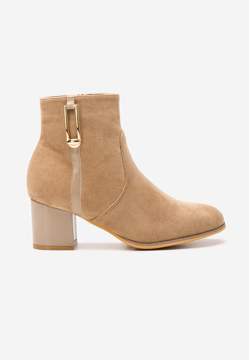 Bottines à gros talon kaki Otalira