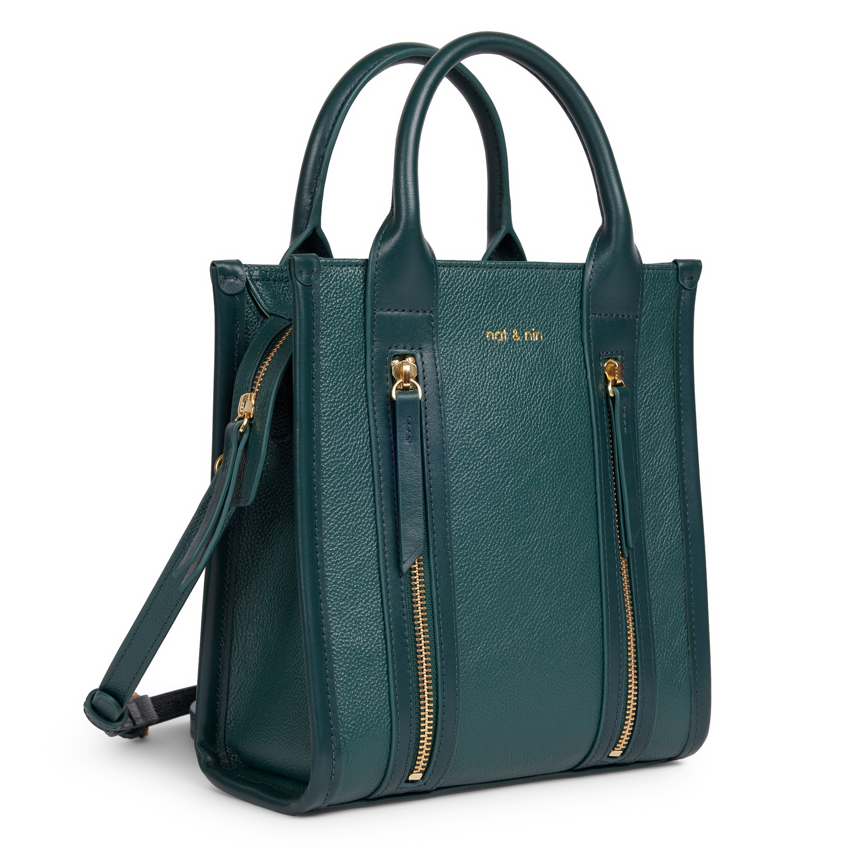 MINI OPERA - Mini cabas zippé en cuir| Vert