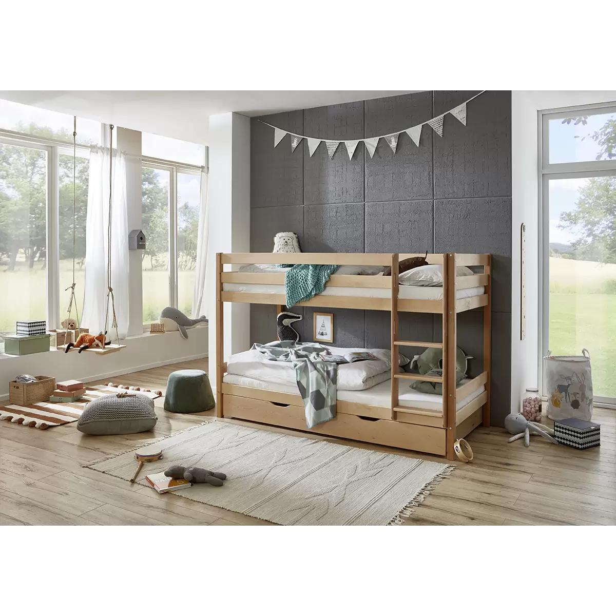 Etagenbett Lupo Best Price 90x200 Buche