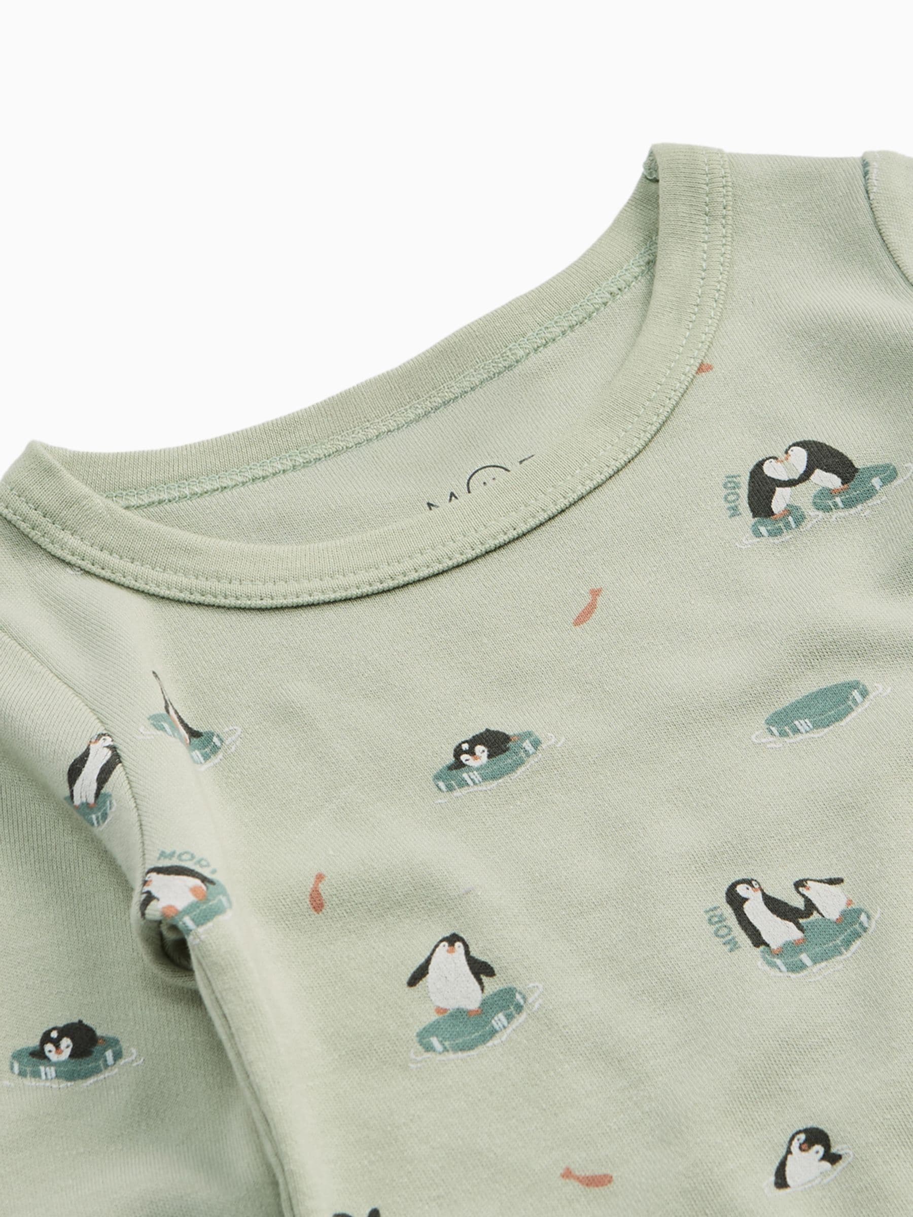 Green Penguin Print - MORI Supersoft 2 Piece Pyjama Set