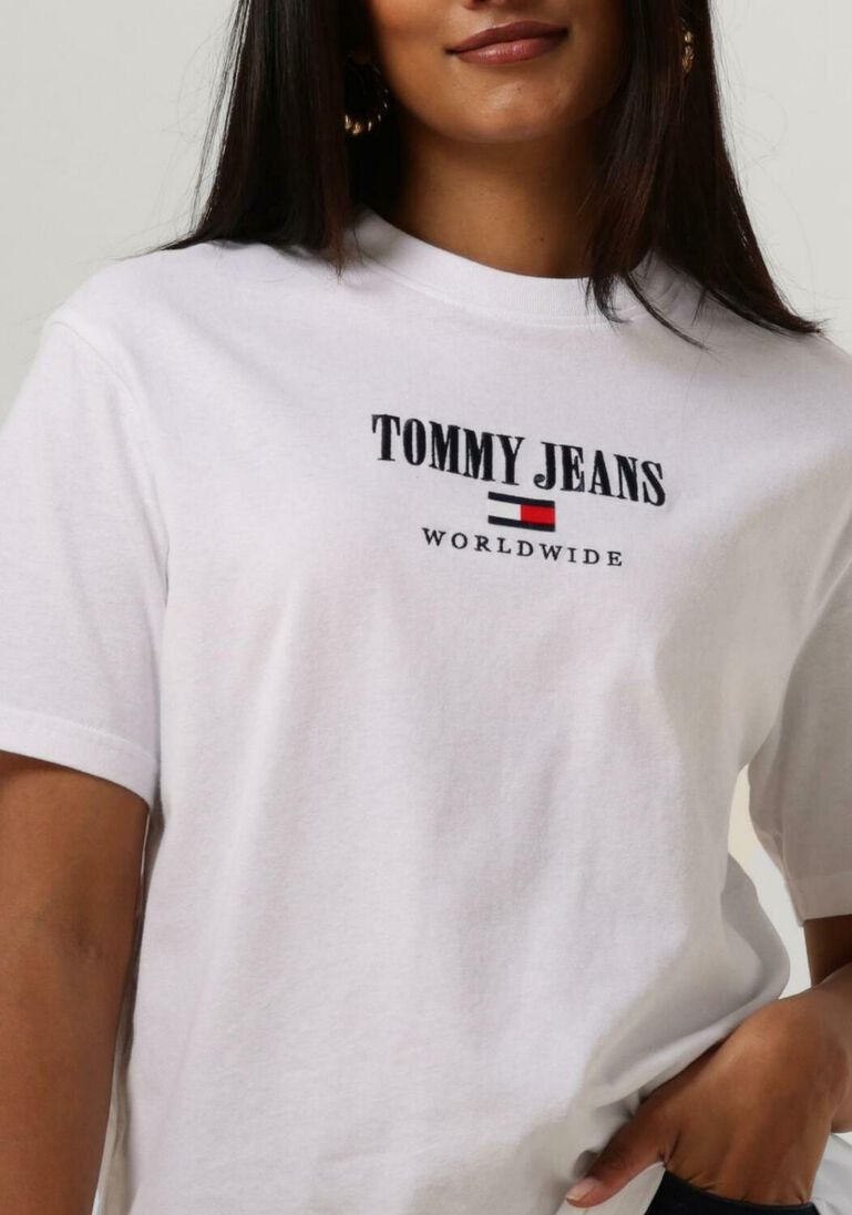 TOMMY JEANS witte tommy jeans t-shirt rlx archive 1 tee