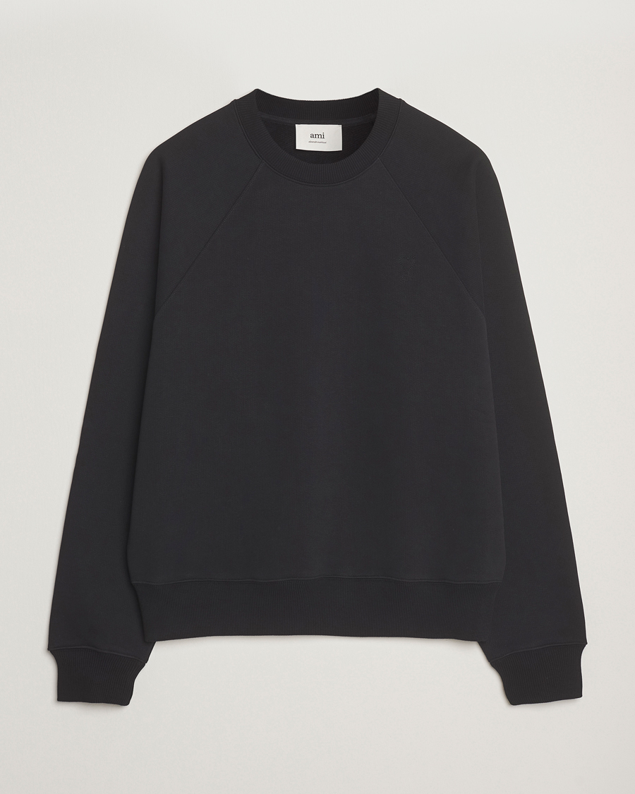 AMI Tonal Heart Logo Sweatshirt Black