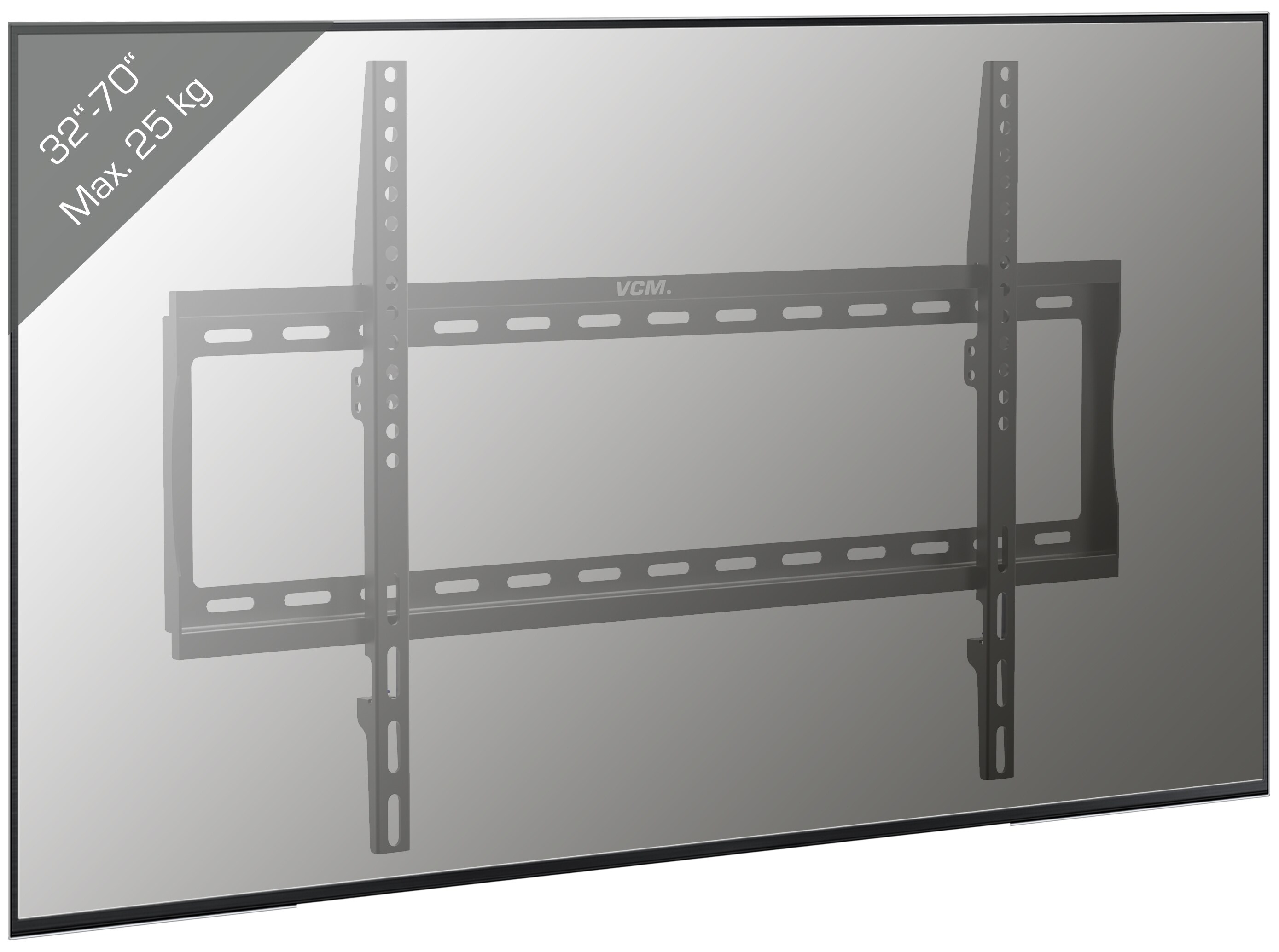 VCM Universal TV VESA Wandhalterung Halter Fernsehhalter flach starr B-FX600