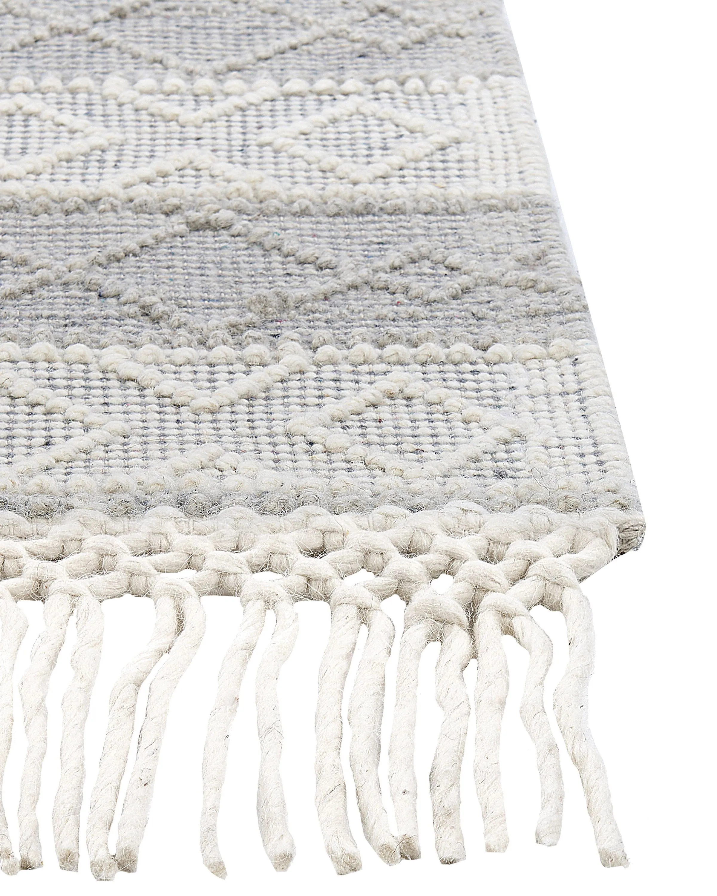 Vloerkleed TONYA Grijs 160 x 230 cm Wol