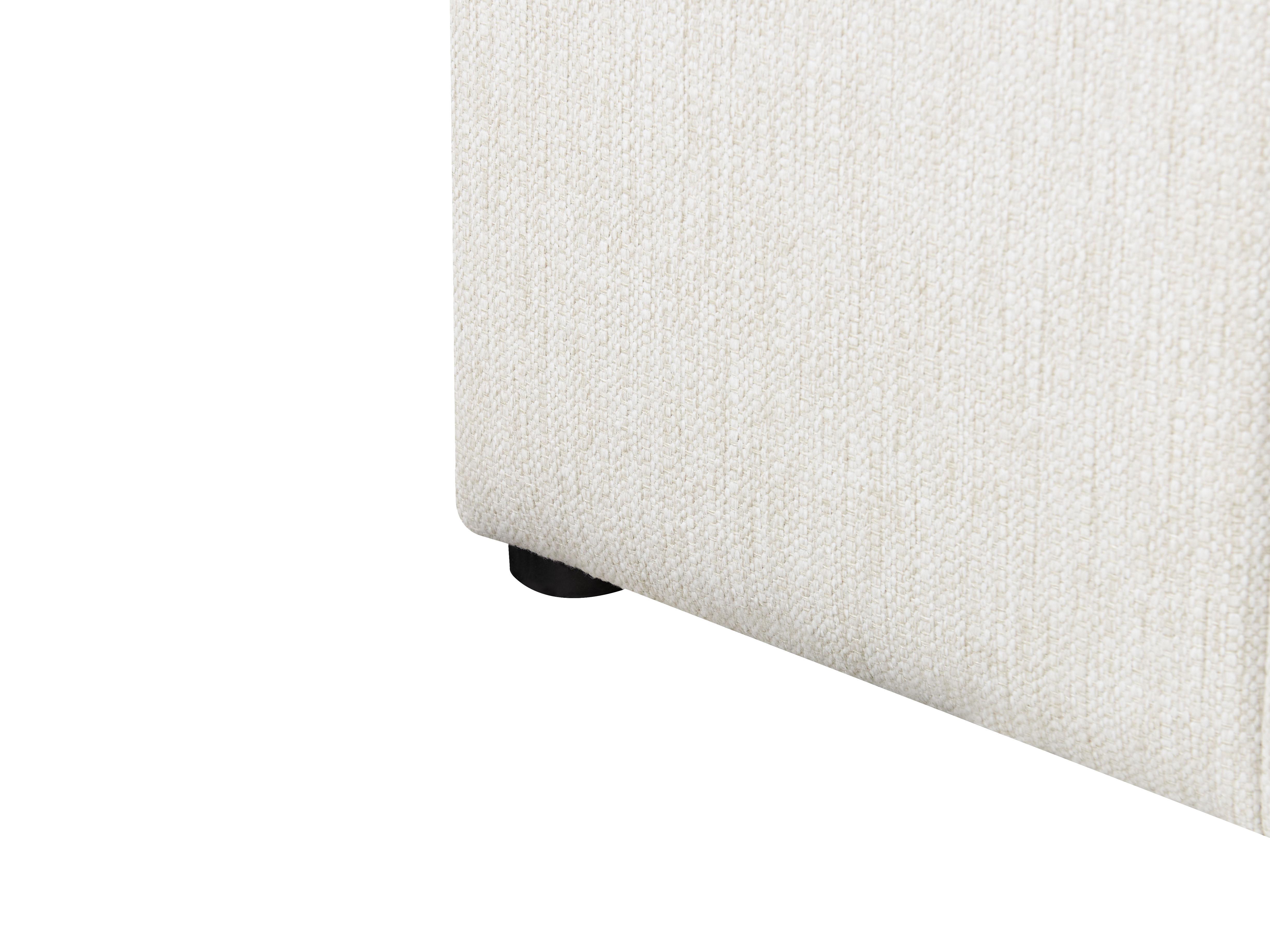 Bed met opbergruimte Stof CASTELNAVET 180 x 200 cm Gebroken wit