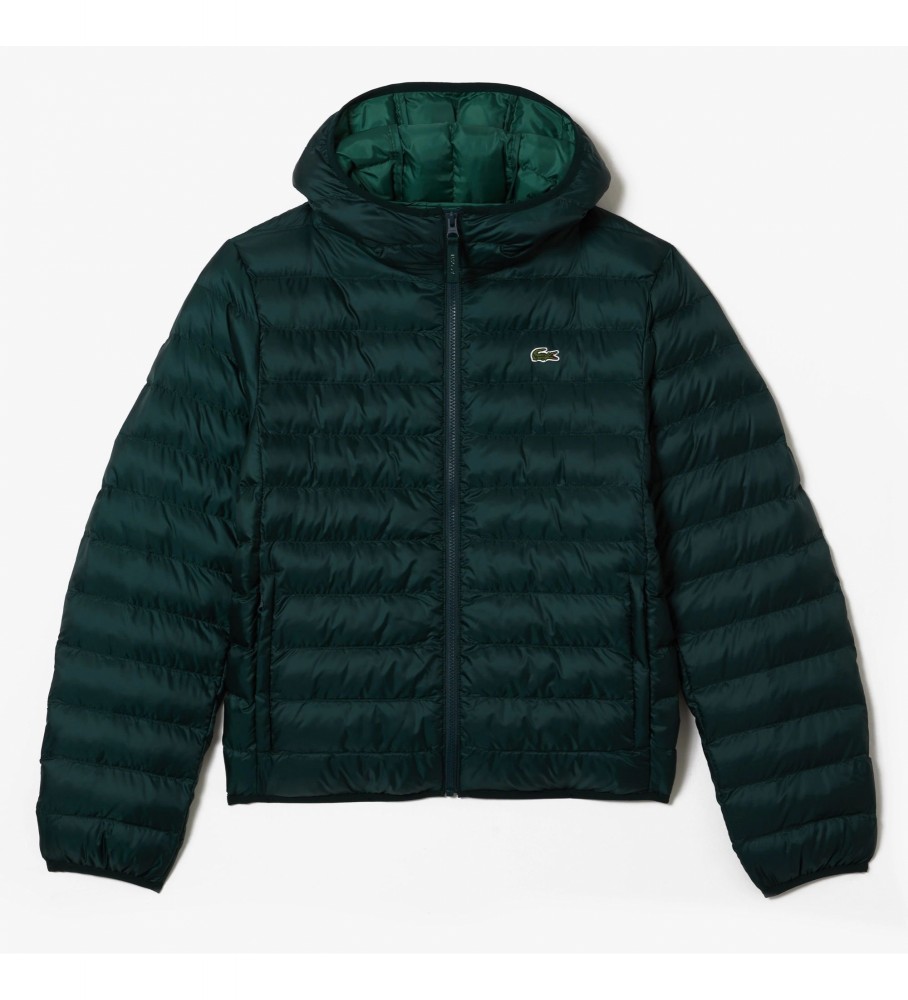 Jaqueta Lacoste Verde Acolchoada com Capuz