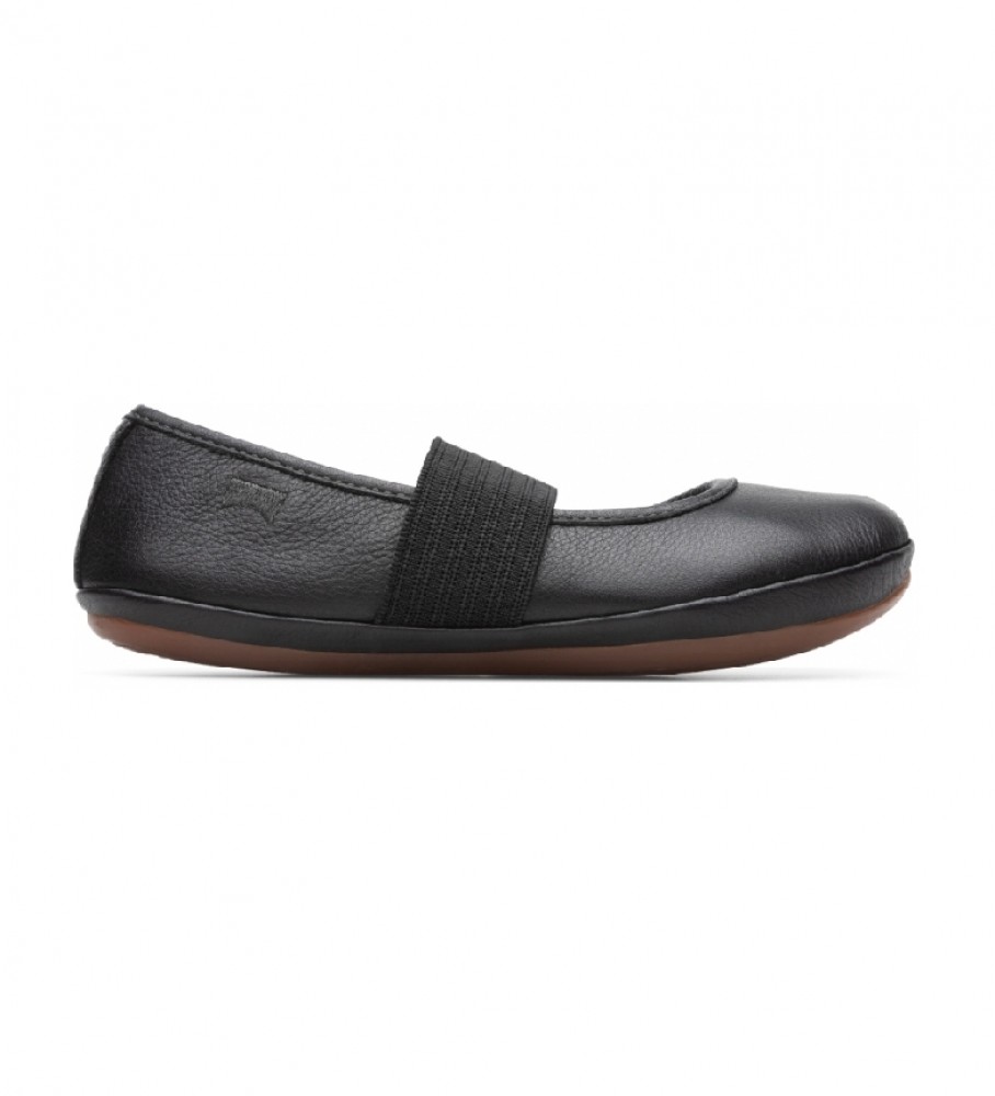 Sapatilhas de Ballet Infantis Camper Right em Couro Preto