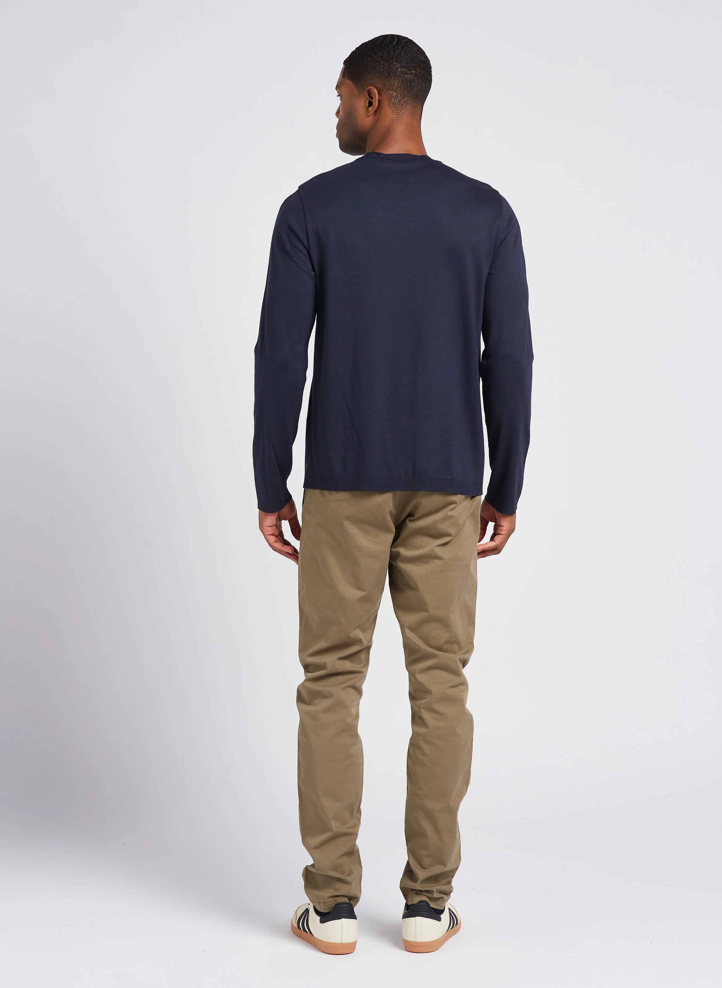 Chino slim fit en coton mélangé | Kaki