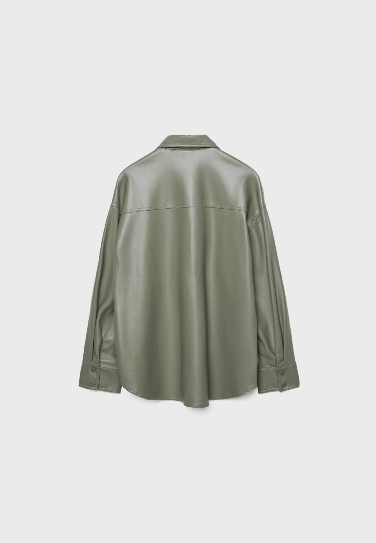 Camisa básica de couro sintético