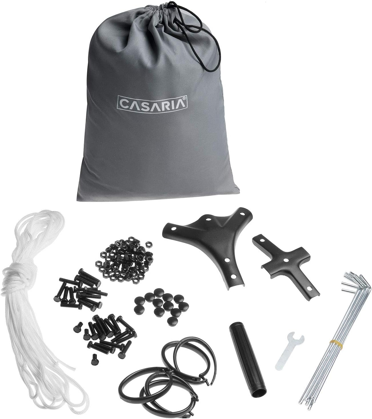 CASARIA® Pavillon Topas 3x4m Metall Wasserabweisend UV-Schutz 50+ mit Seitenteile Stabil Gartenpavillon Modern Anthrazit