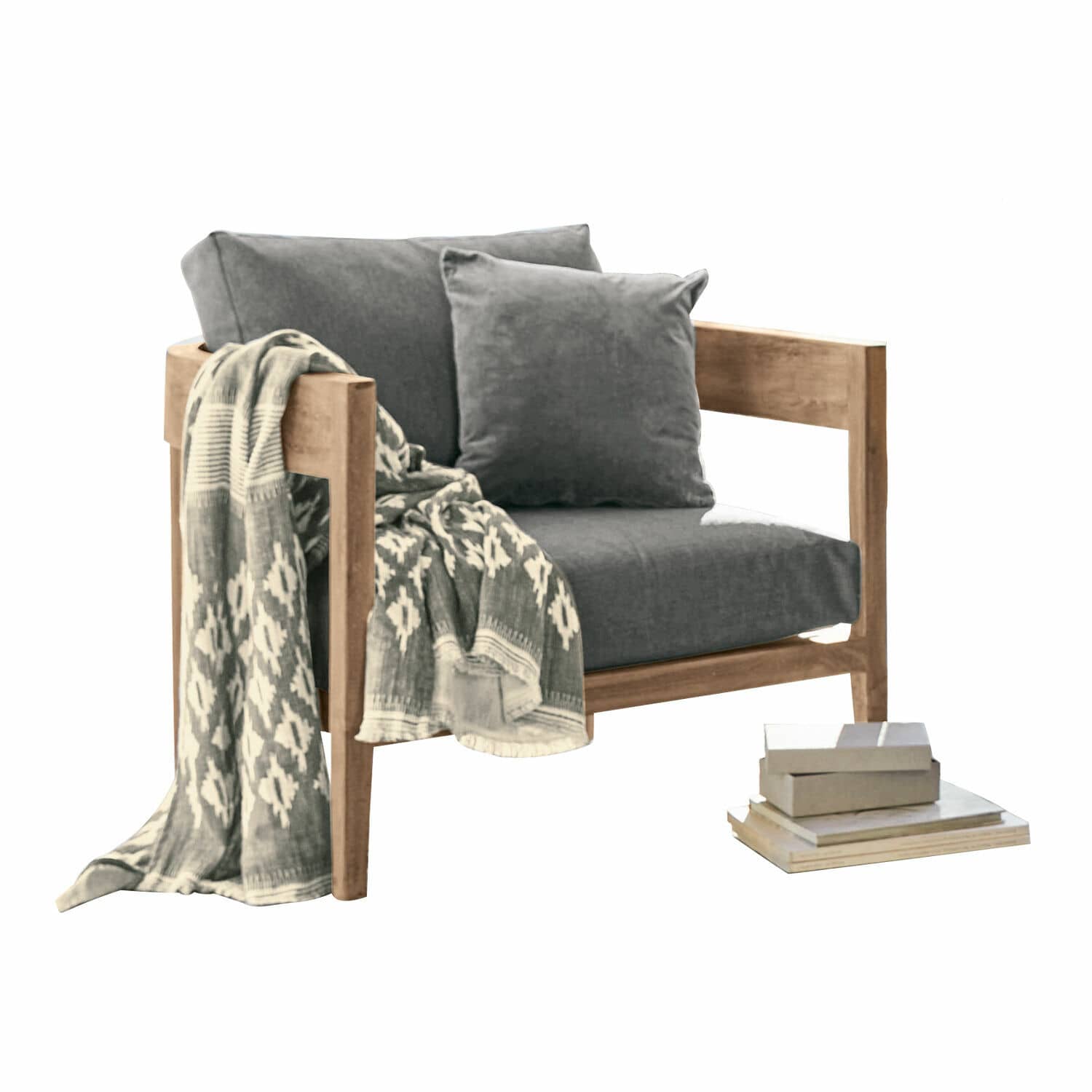 Sessel Courtelevant grau/braun